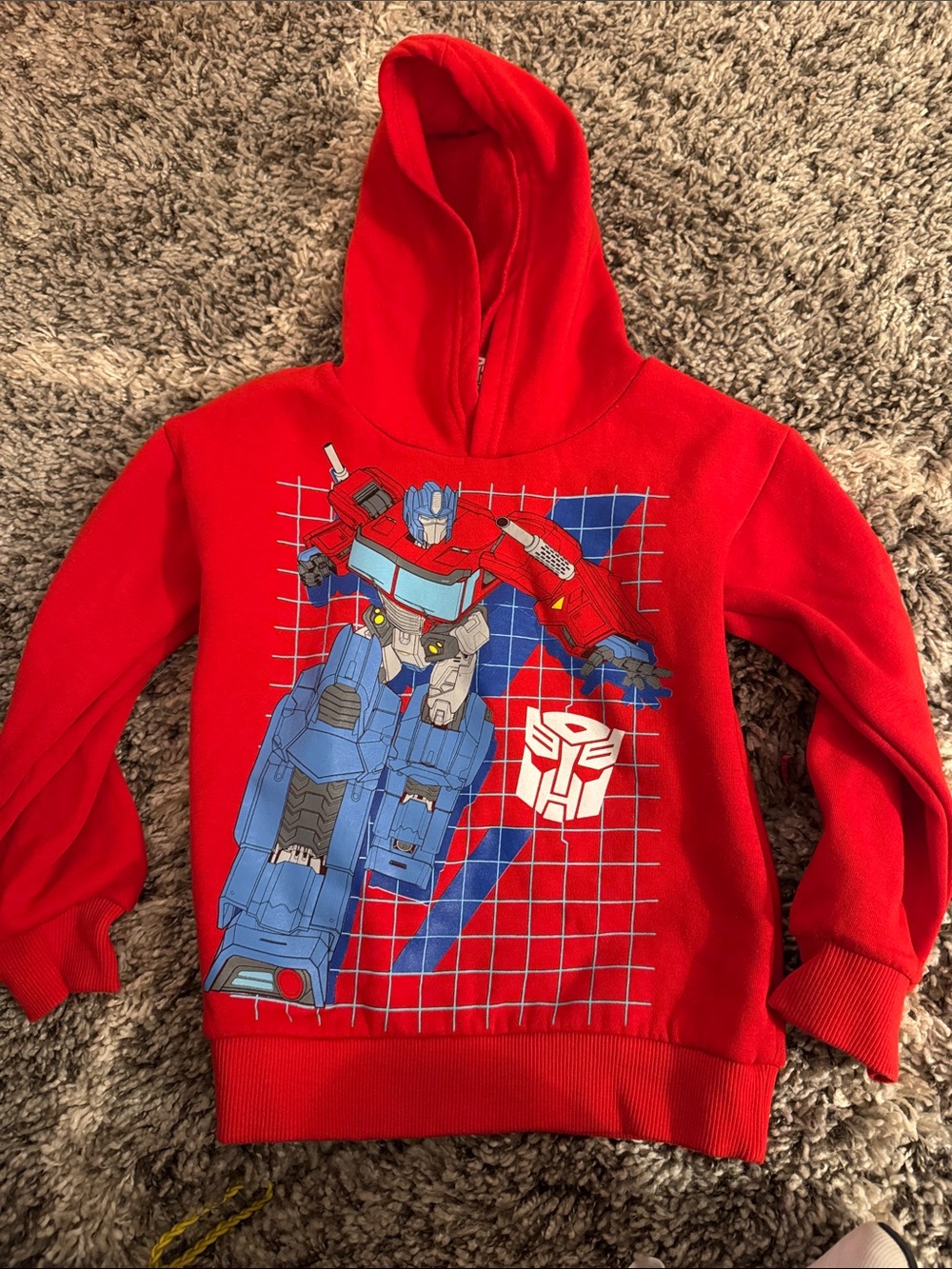 Kids Red Transformers Graphic Hoodie